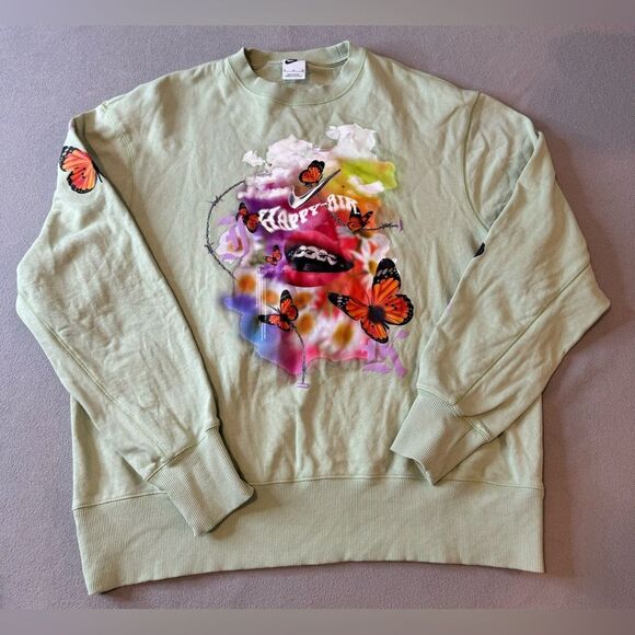 Nike Sportswear Happy-Air Crew Sweatshirt Size M - Picture 1 of 15